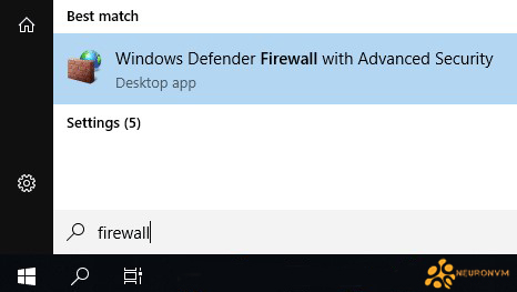 open windows firewall