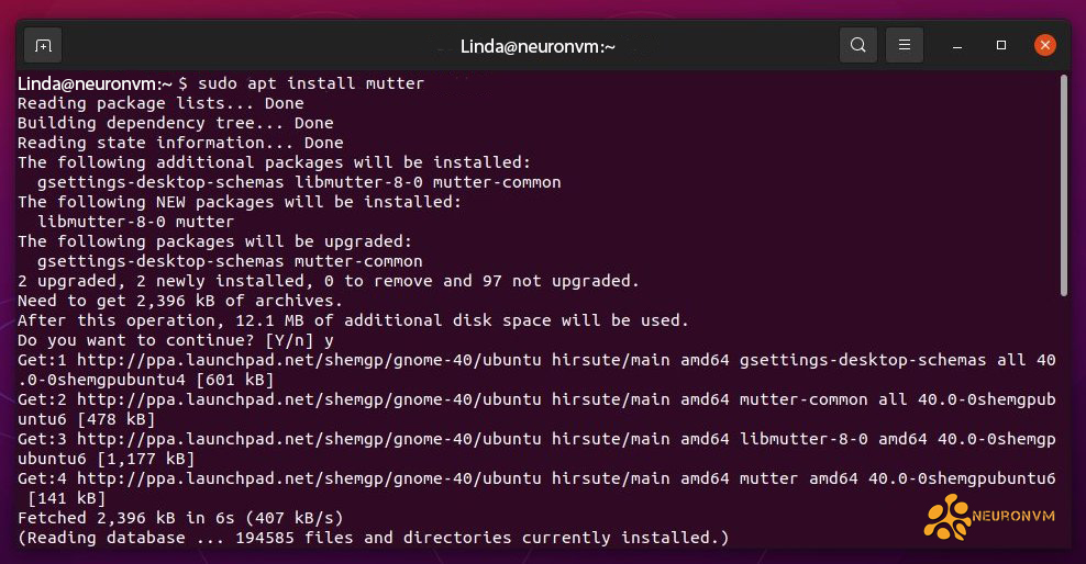 Install other packages on gnome 40