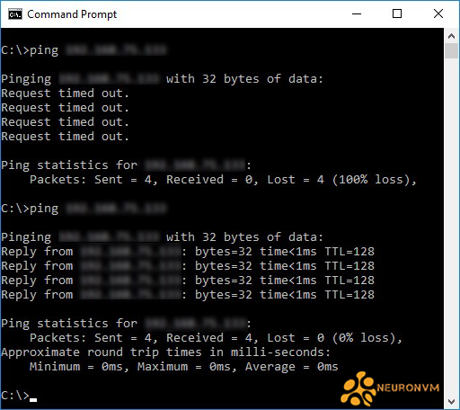 command prompt ping