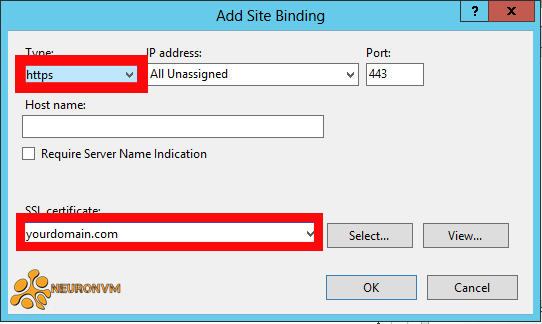 add site binding-ssl