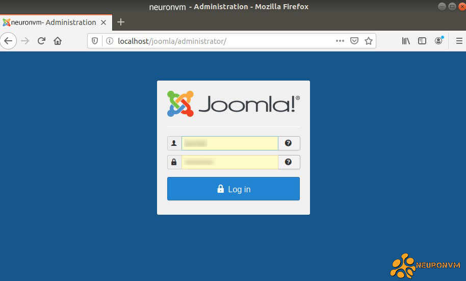 Joomla admin login - Install Joomla on Ubuntu 21.04
