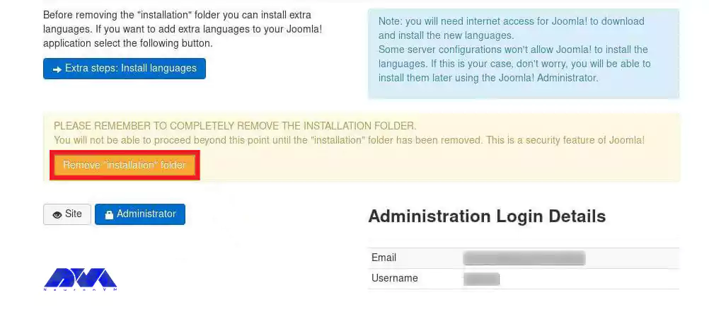 Remove-Joomla-Installation-Directory