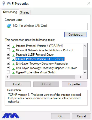 configure ipv6 on wondows server