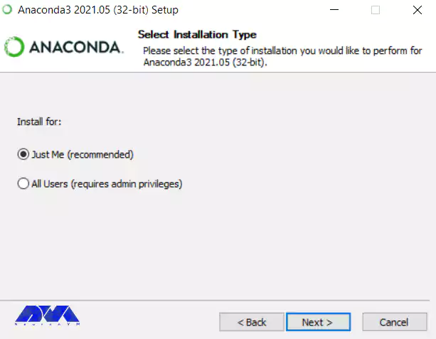 select installation type-anaconda