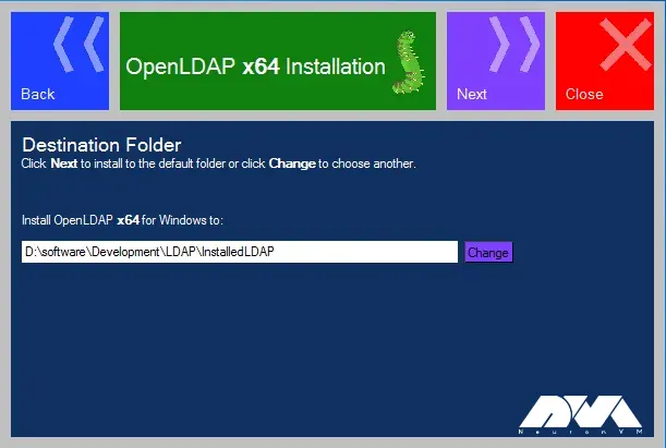 openldap_change the destination folder