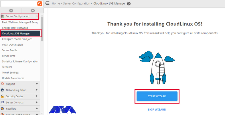 Configure CloudLinux on Dedicated Server