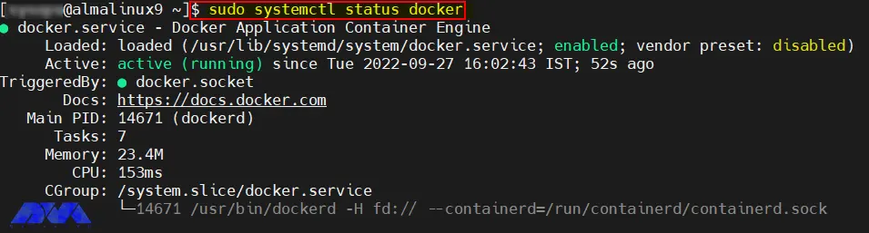 Docker-Service-Status-AlmaLinux