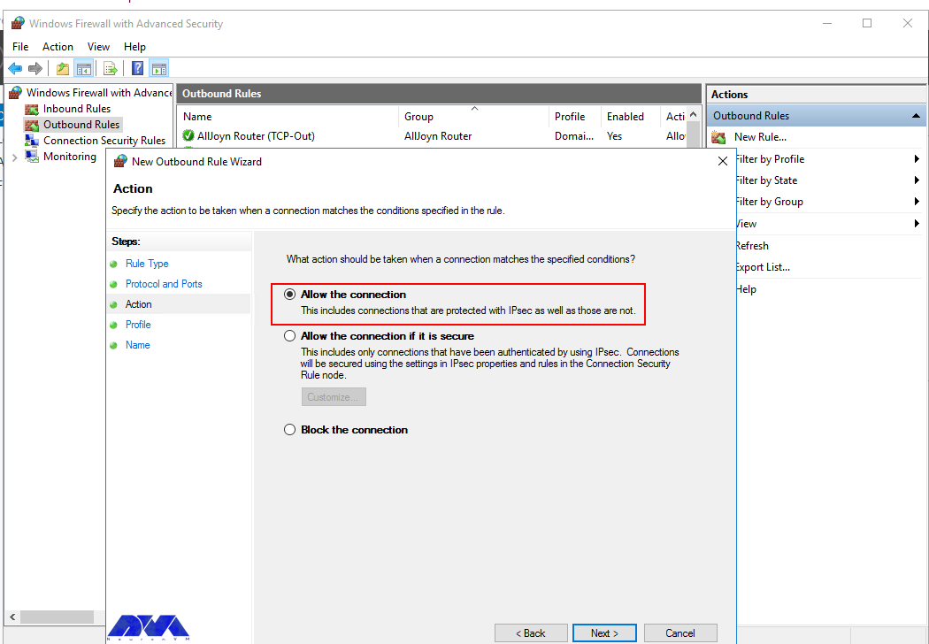 type of connection in windows firewall - Configure Firewall on Windows Server 2016