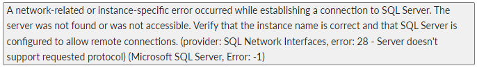 It Is not Possible to Determine the TCP Port Number Used by SQL Server