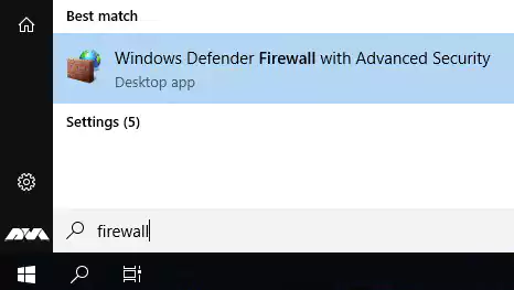 open windows firewall