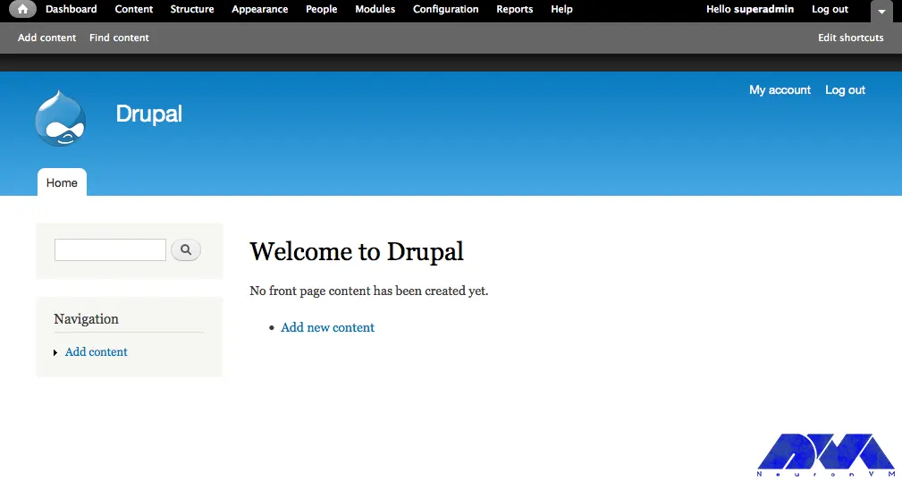 Drupal-Dashboard - setup Drupal on Debian