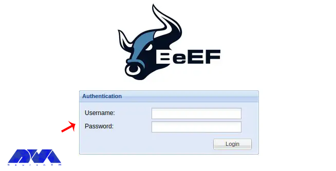 BeEF login page