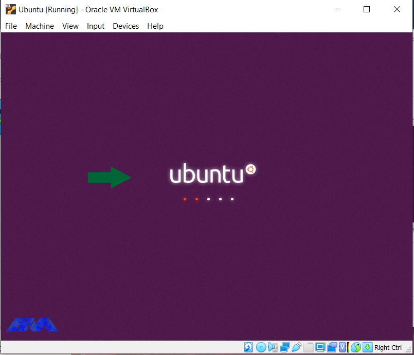 starting installation of Ubuntu