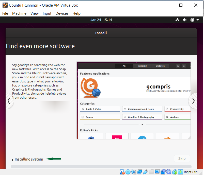 finishing installation of Ubuntu - Install Ubuntu on VirtualBox