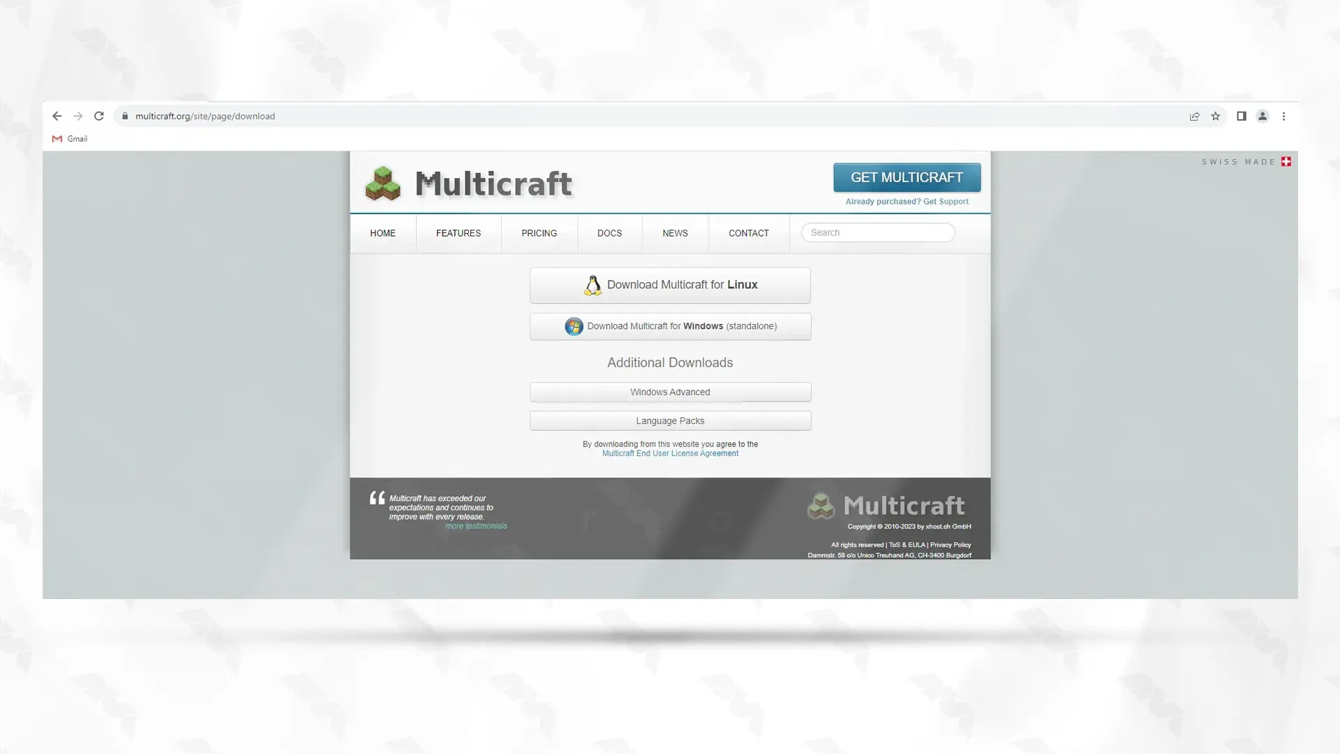 download multicraft on windows