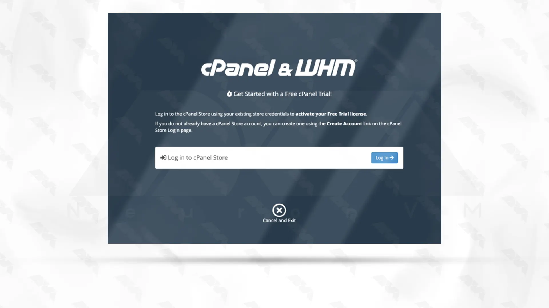 login to cPanel store - install cpanel on almalinux