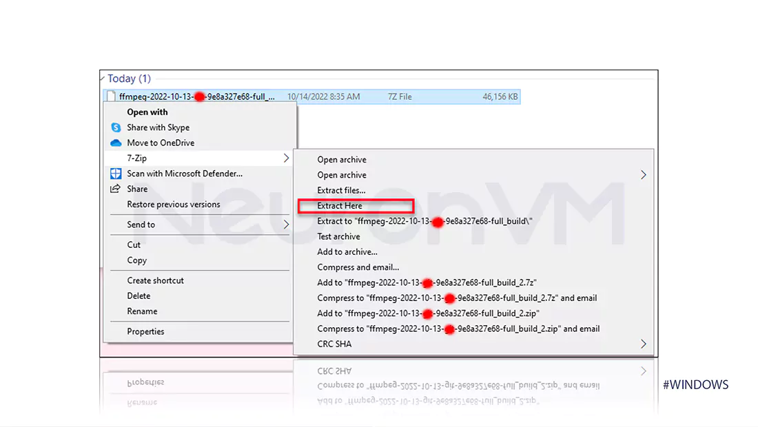 Video steps to install FFmpeg on Windows