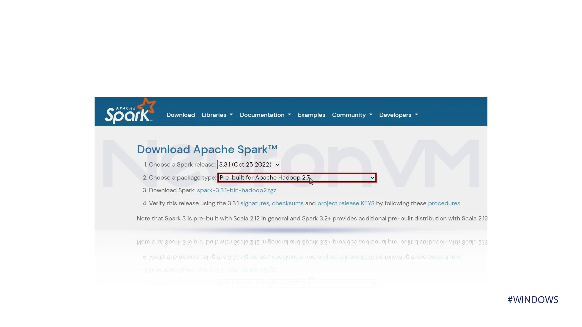 Download latest version of Spark