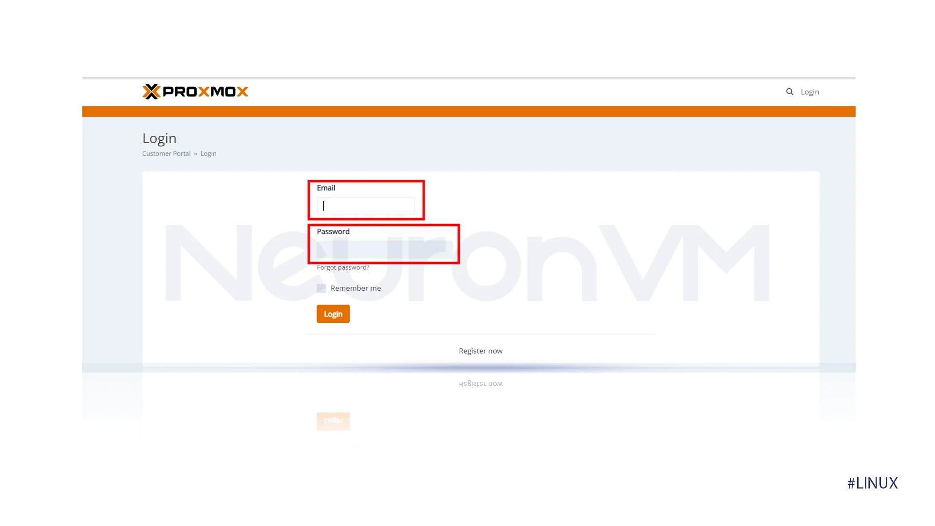 For the first step log in to ProxMox