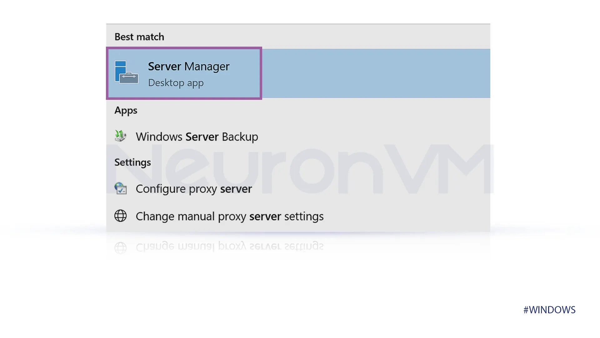 search server manager in the start bar and click on it.