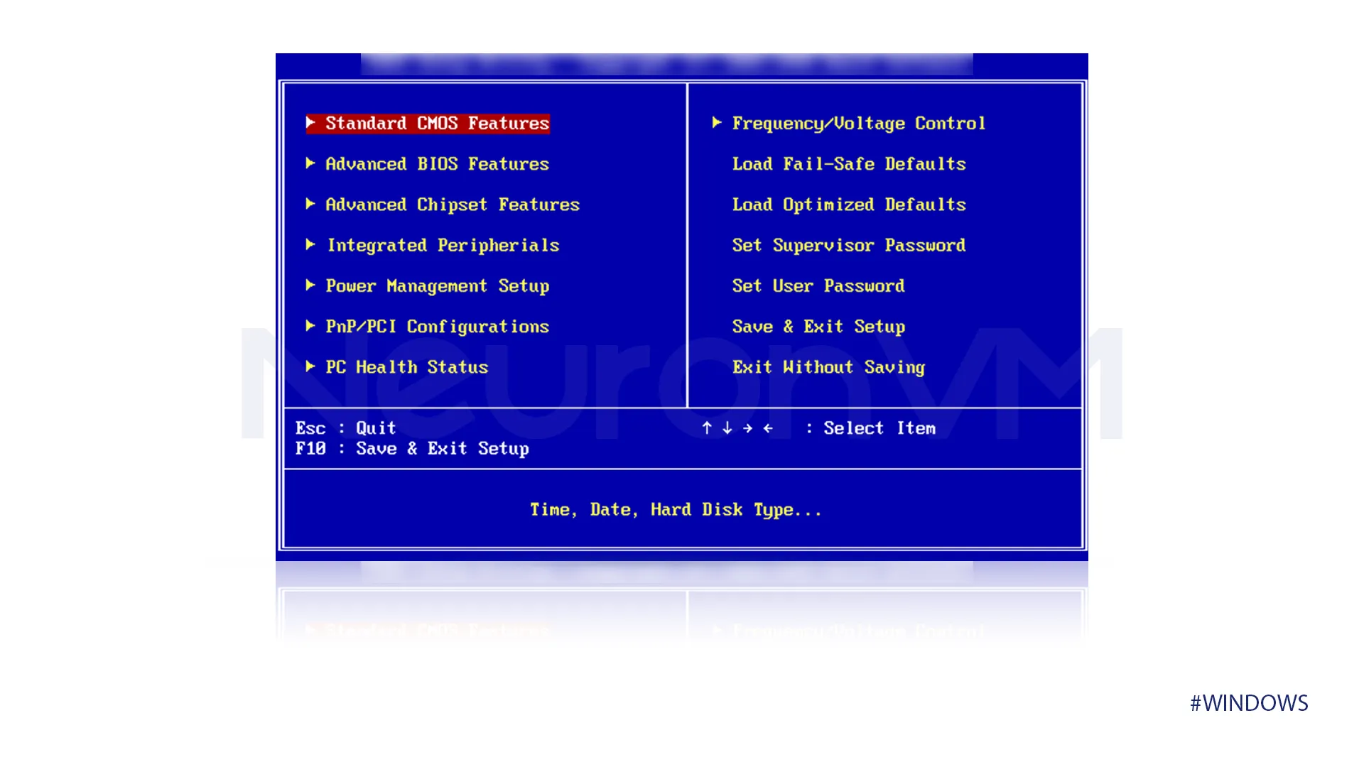 press F2 to have access to BIOS settings