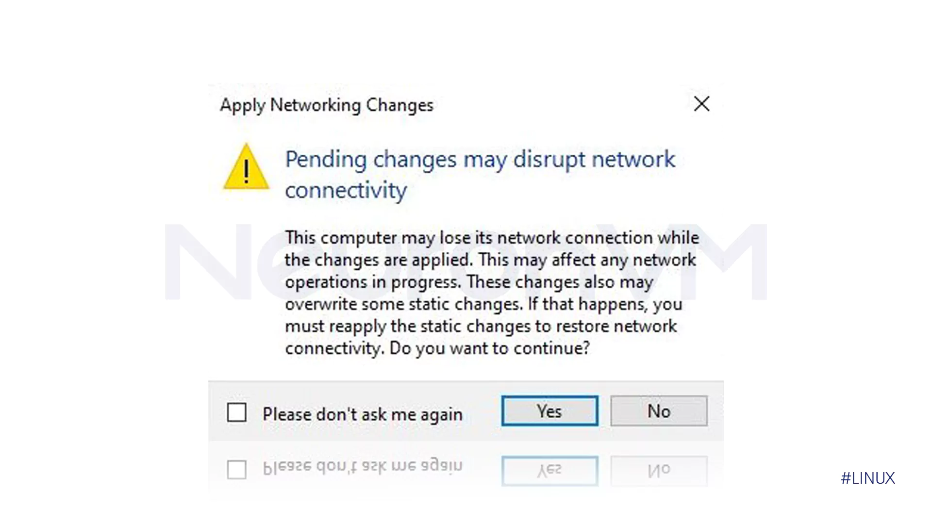 Configure a bridged Hyper-V adapter - step two