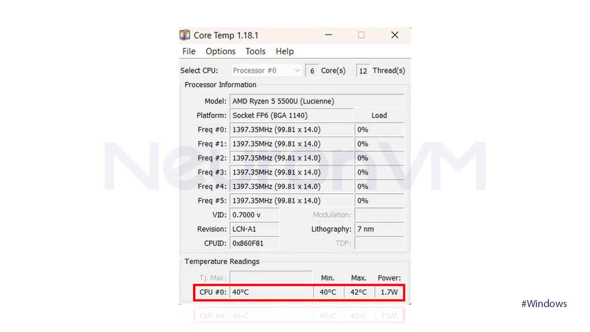 Checkin the CPU Temp on Windows 11​ - 7