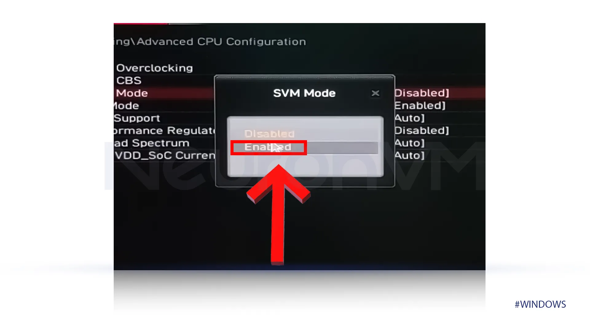 enable SVM Mode 