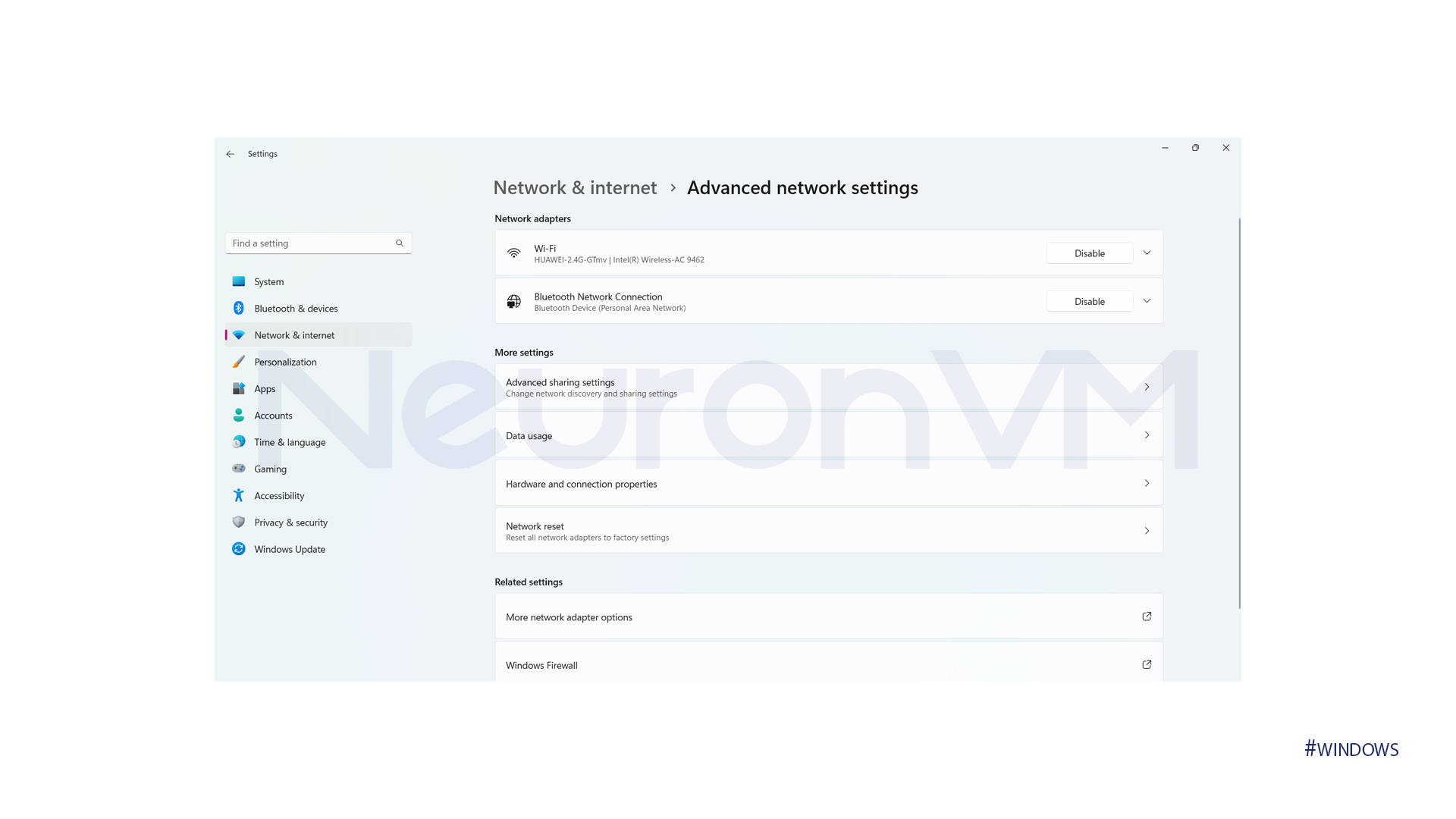 Connecting Wi-Fi settings through the browser Windows 11​