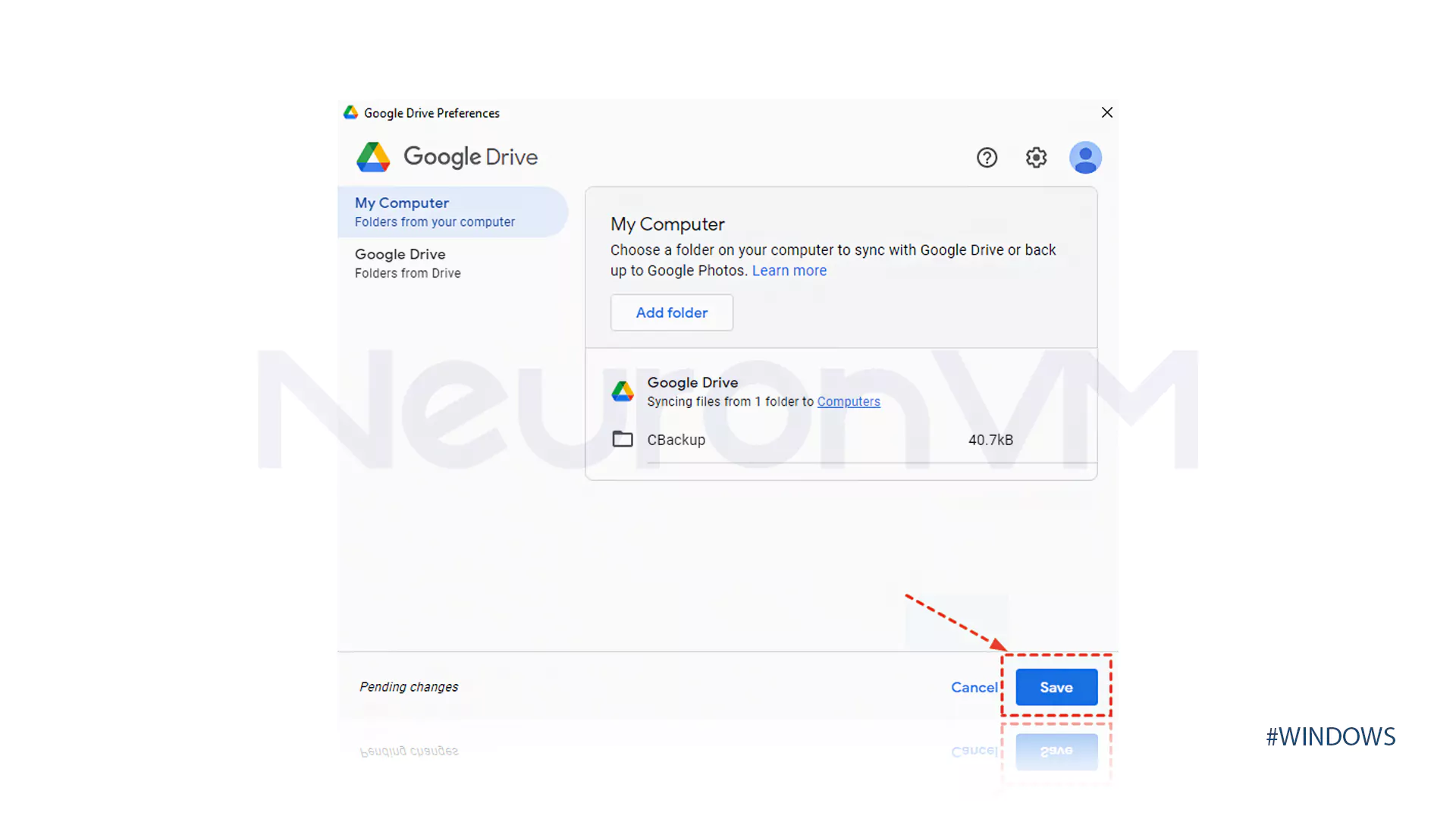 Use Drive for desktop in Google Drive to back up Windows 11 step by step