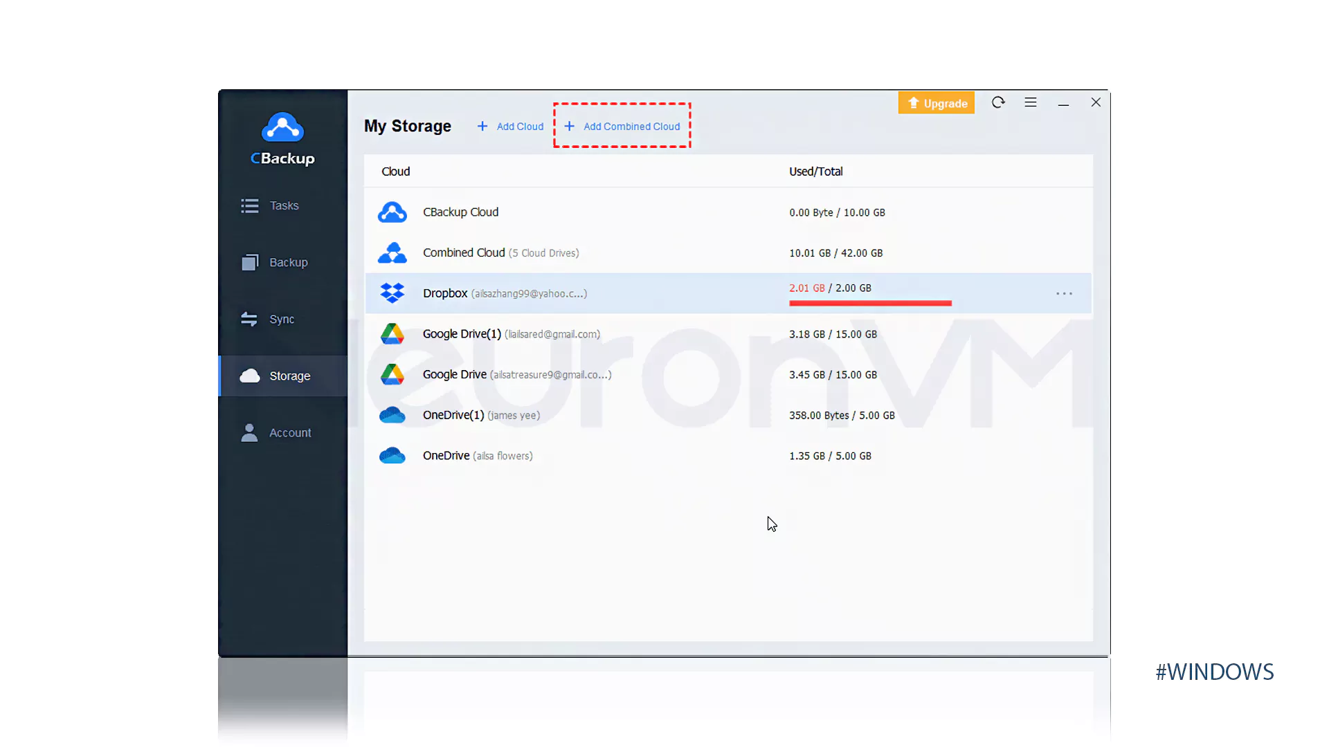 Steps of create more space for backing up Windows 11 with Google Drive