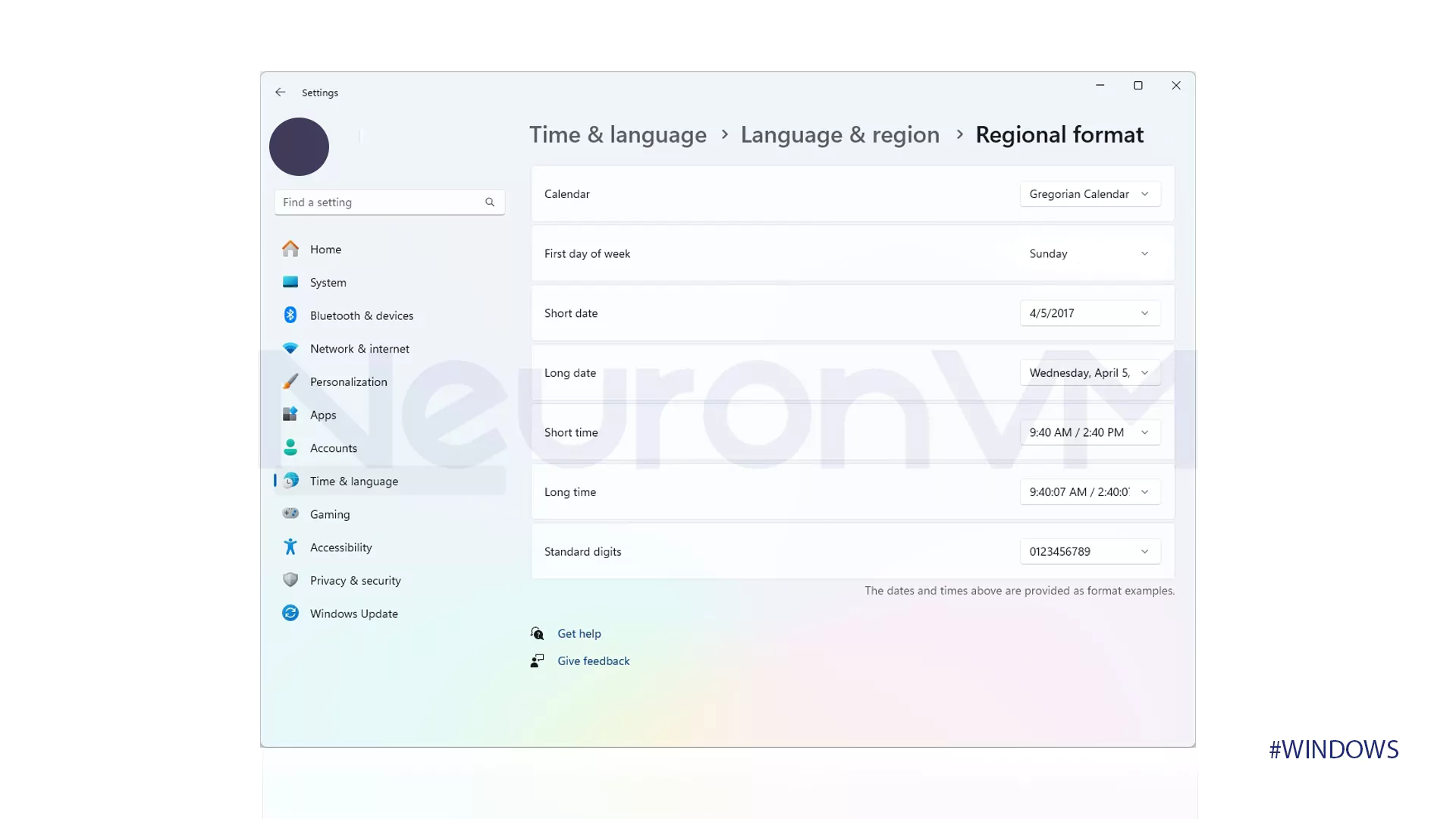 How to change region on Windows 11​- step 6