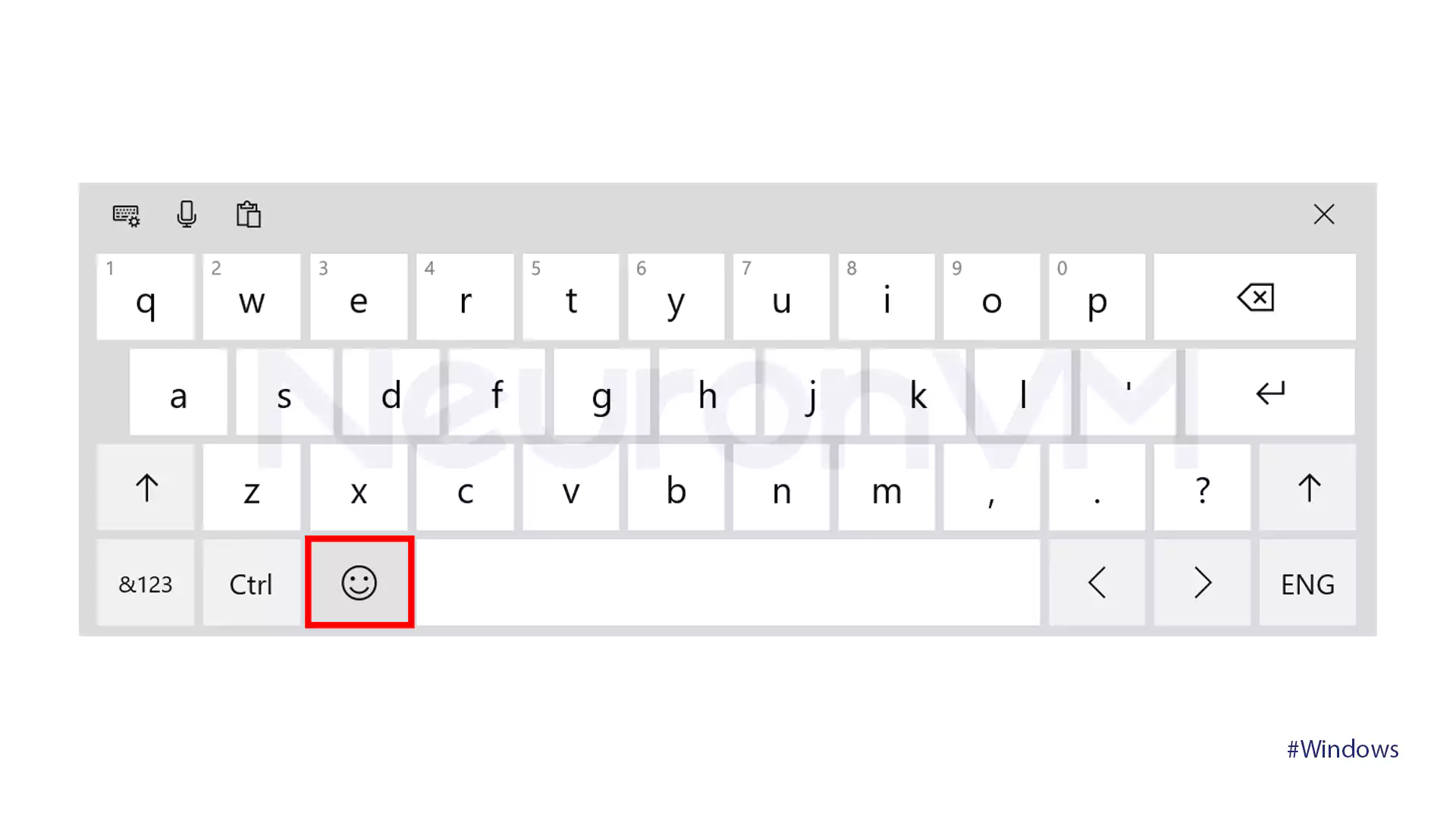 Insert Emojis on Windows Keyboard​ using Touch Keyboard on Windows 10 - 5