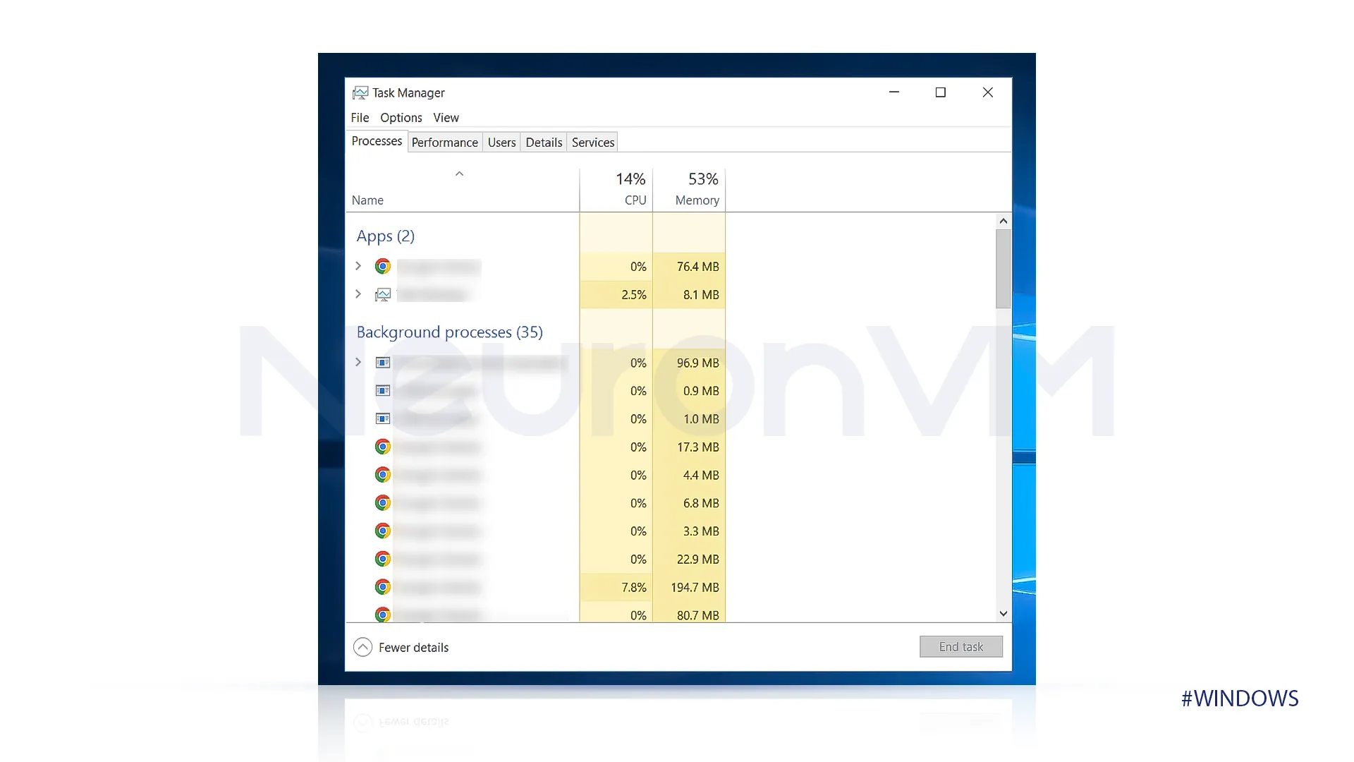 how much CPU and Memory uses.