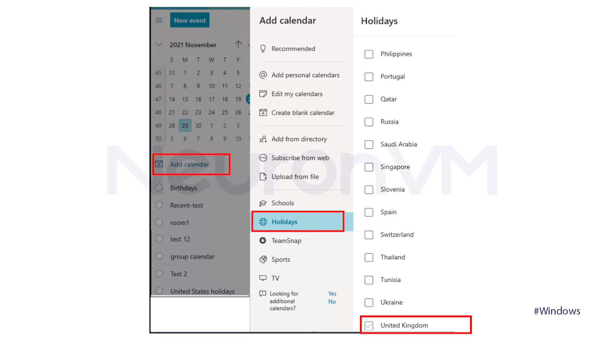 How to Add Hodidays on Calendar in Windows 11​