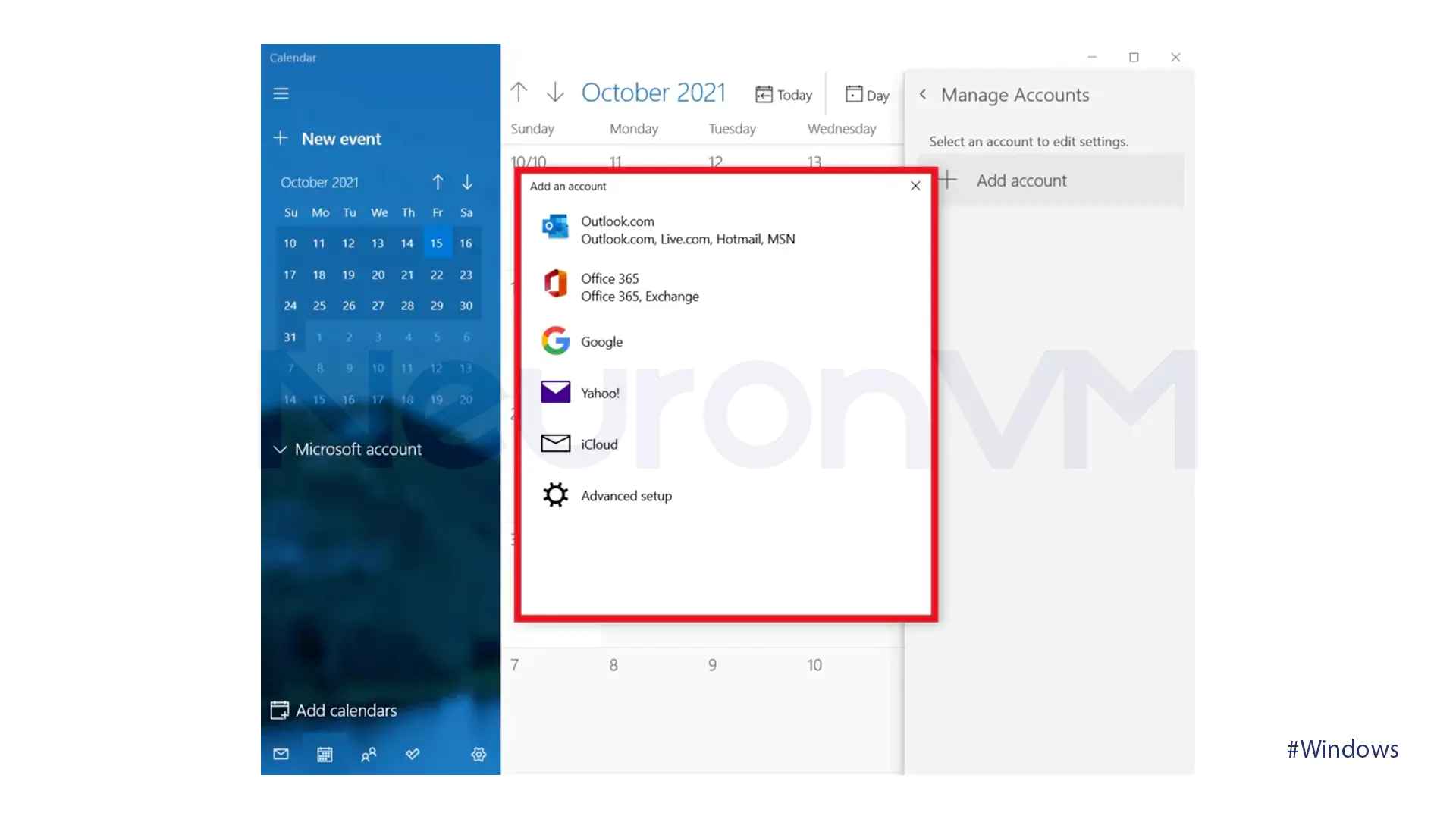 How to Add Account on Calendar in Windows 11​ - 2