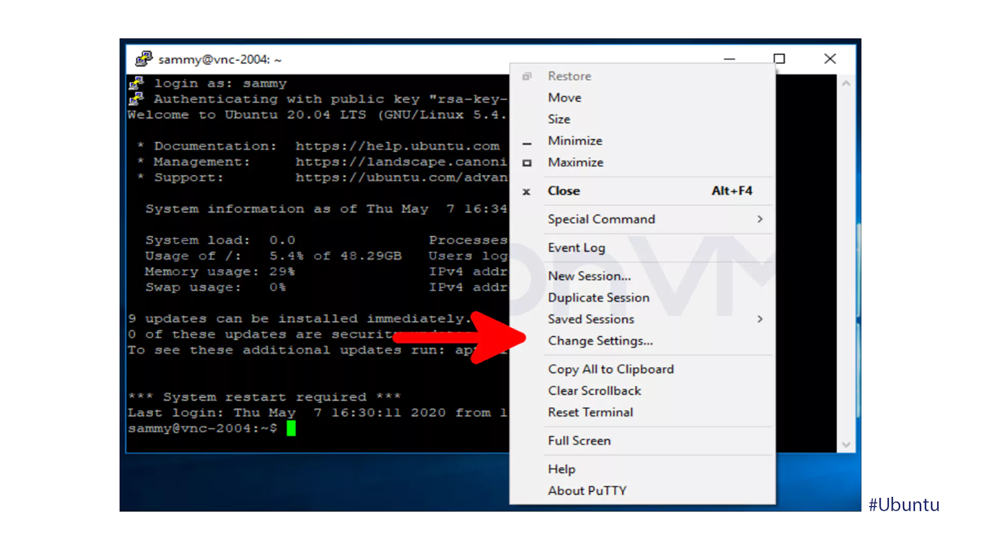 secure VNC session - 1