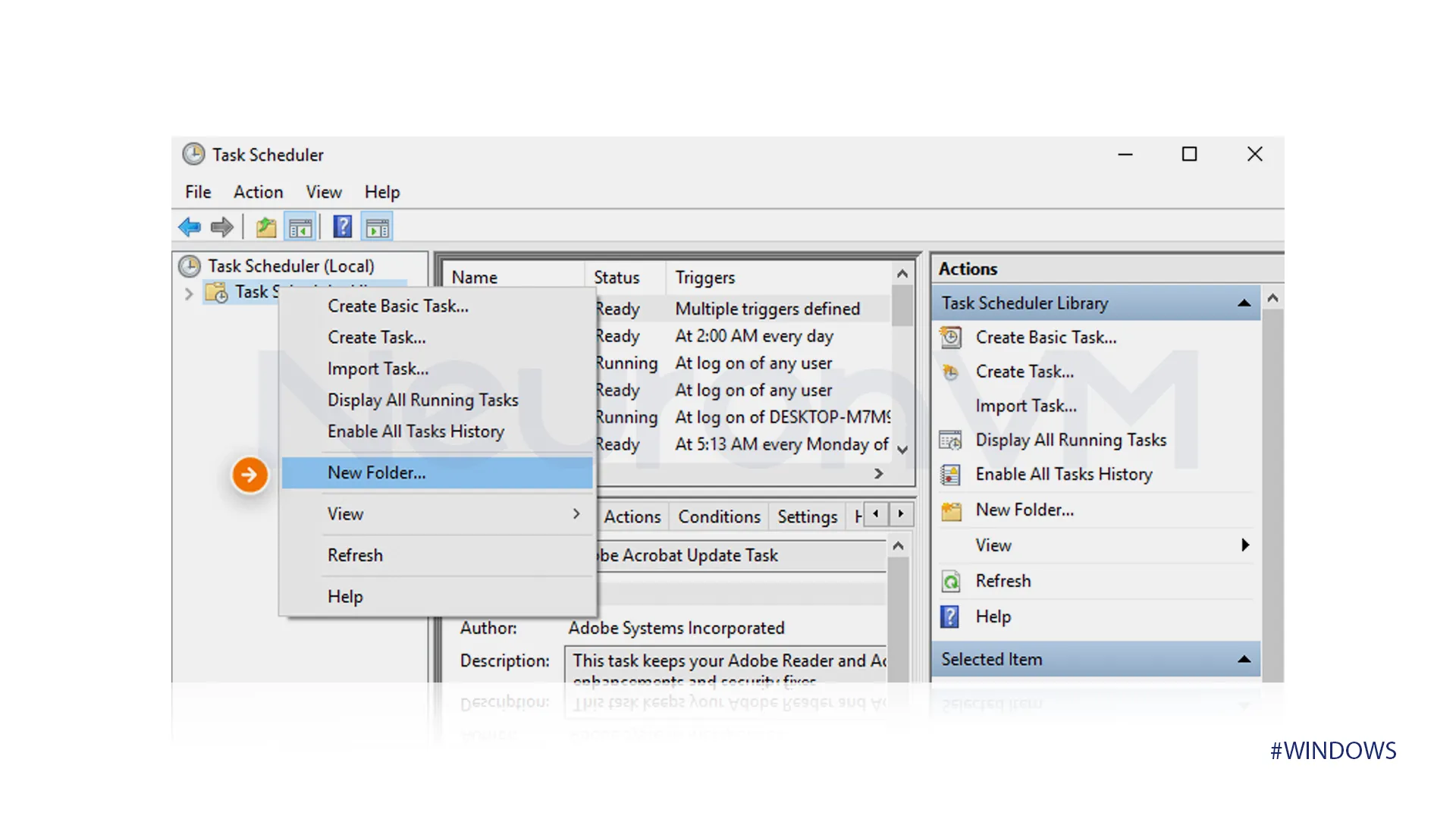 create a new folder and give a name to it