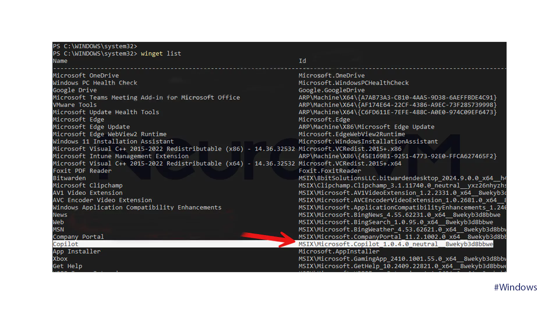 Remove Copilot Pro using Winget - 1