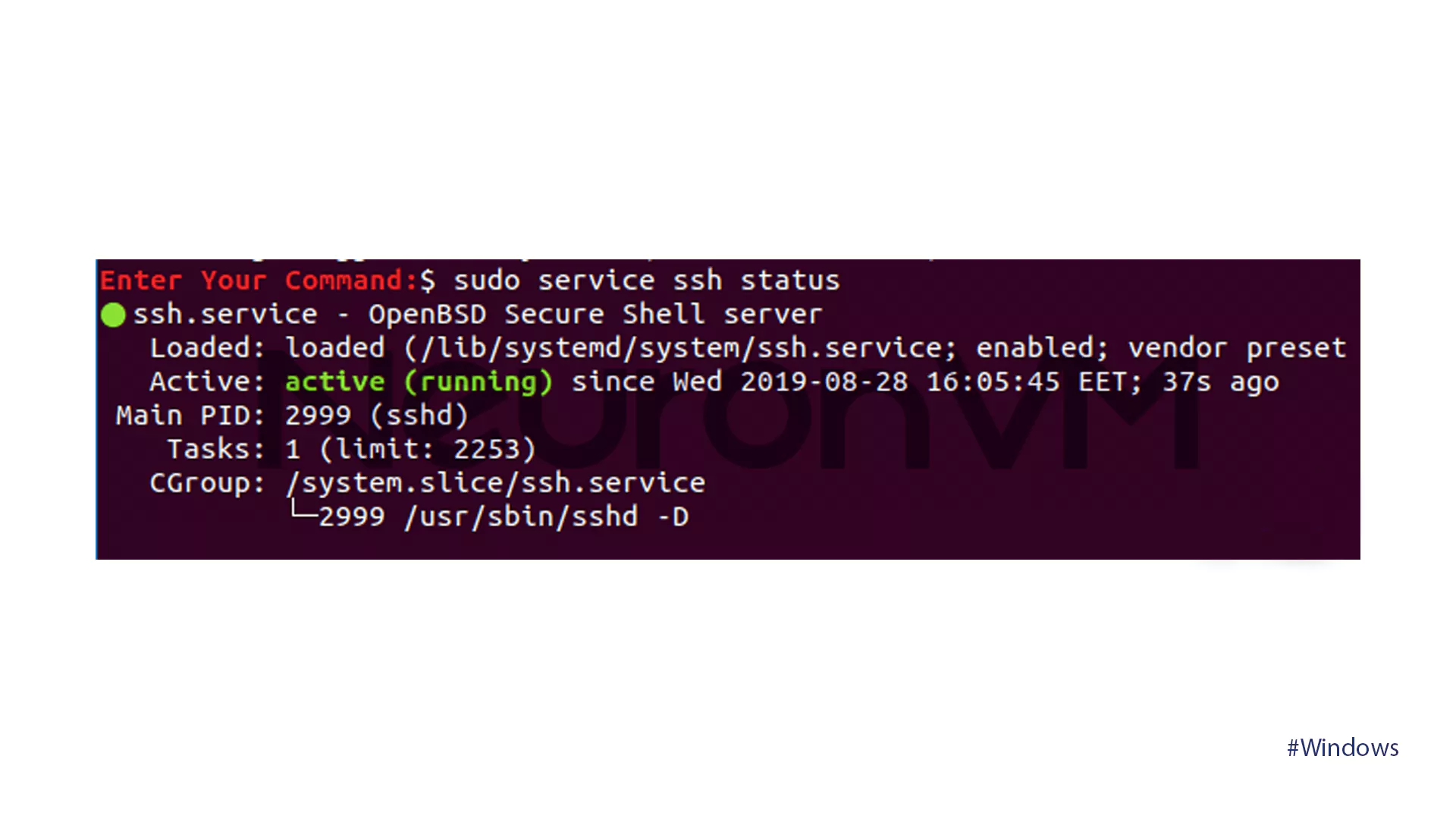 Check The SSH Service Status - Transfer files via SSH