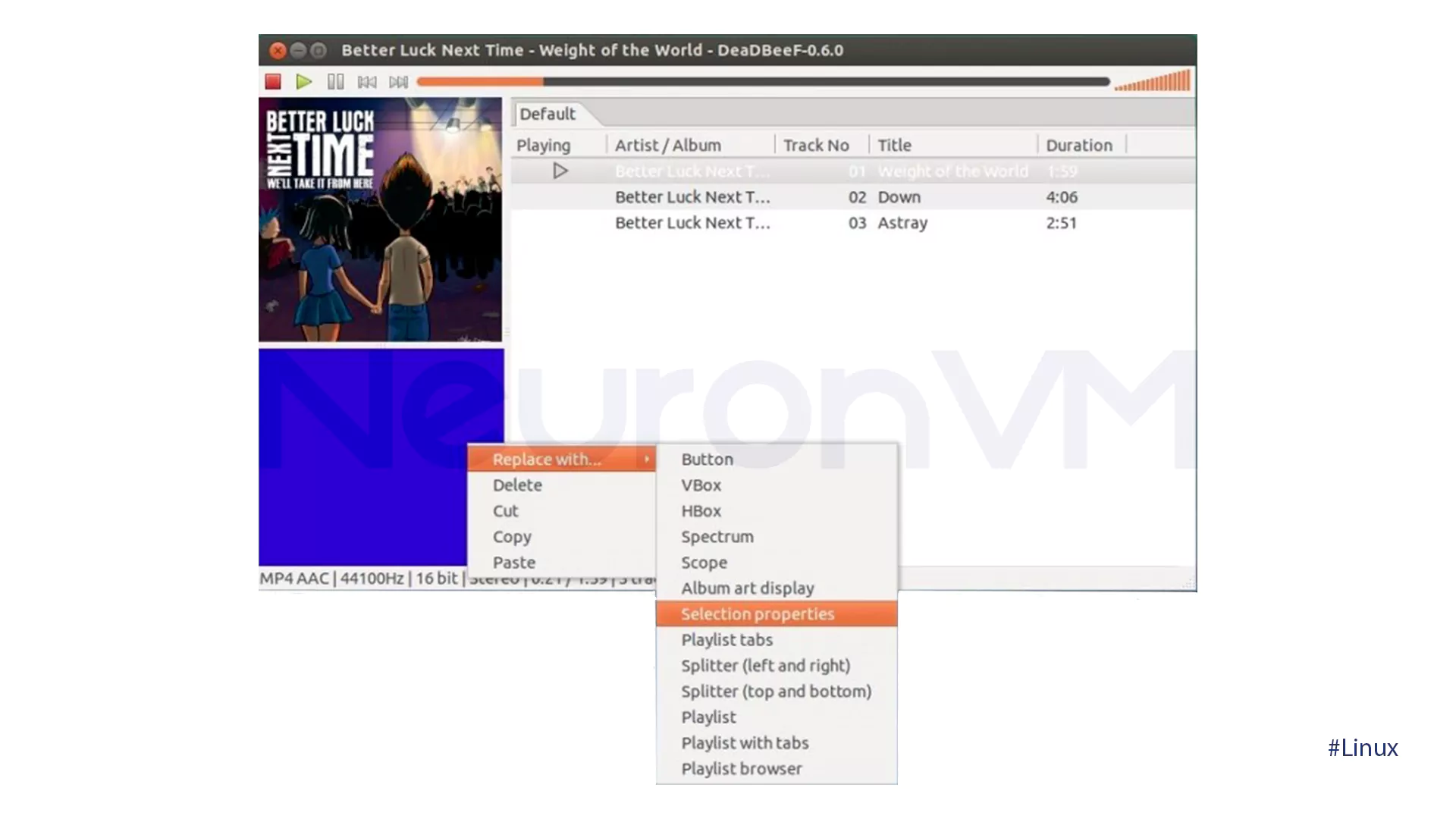 Music Player for Linux Mint - DeaDBeeF