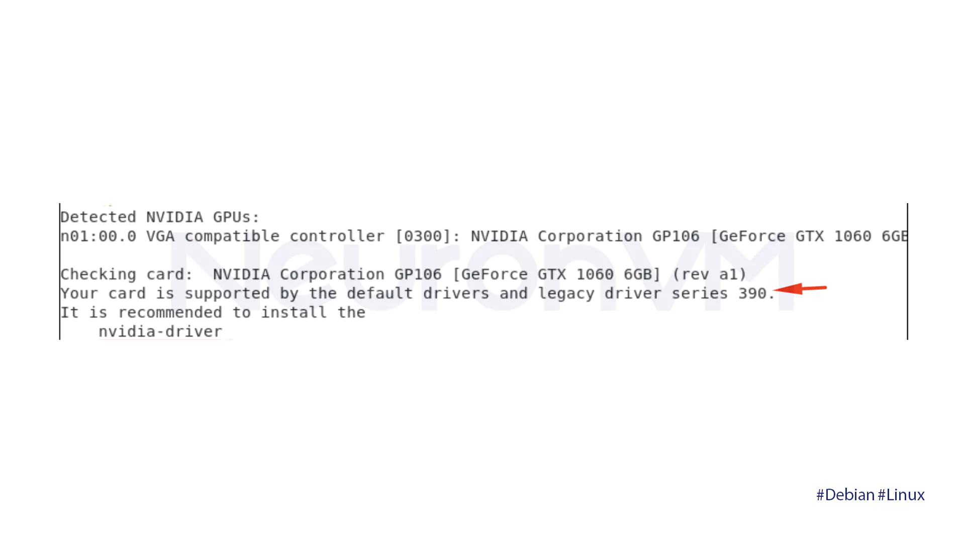 Install Nvidia drivers​ from the Nvidia.com package - 1