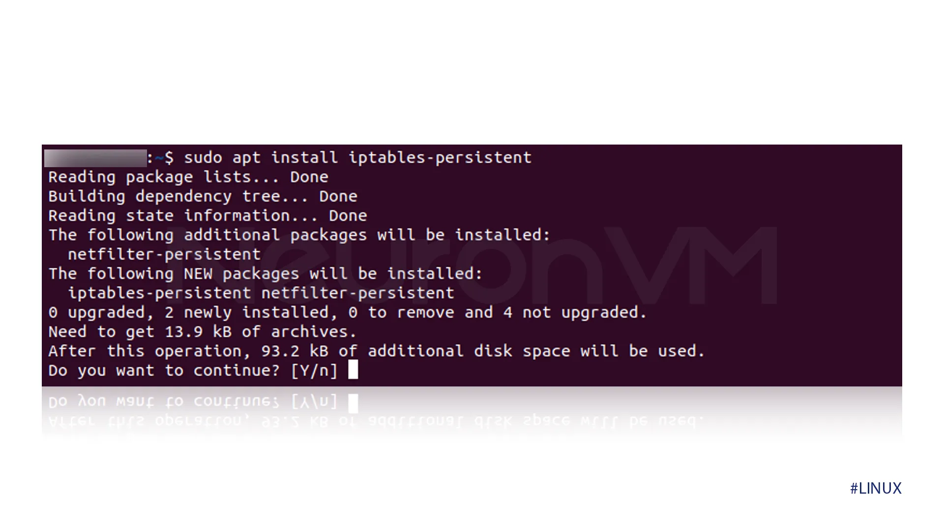 result of installed package