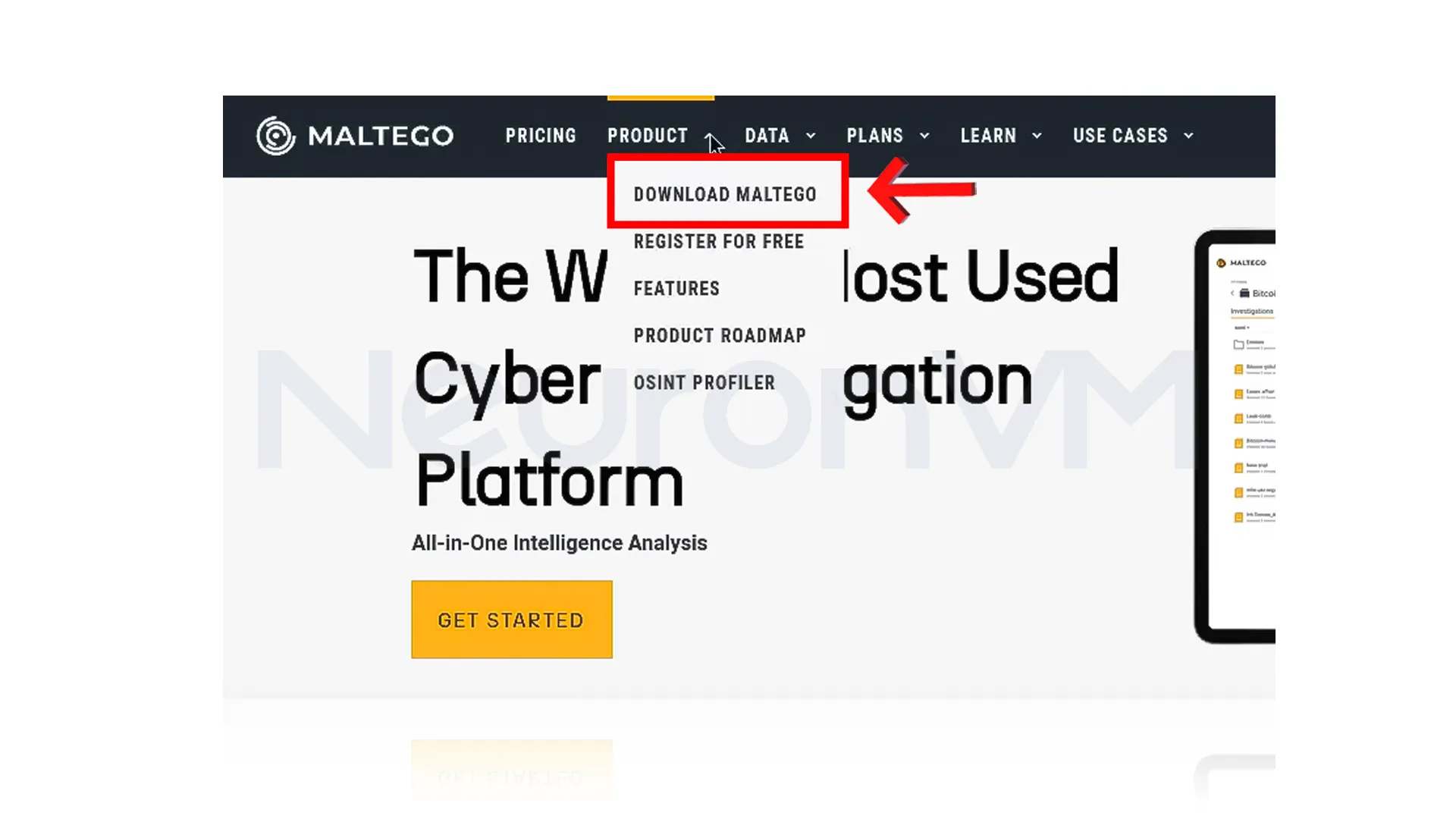 Download Maltego from their official website
