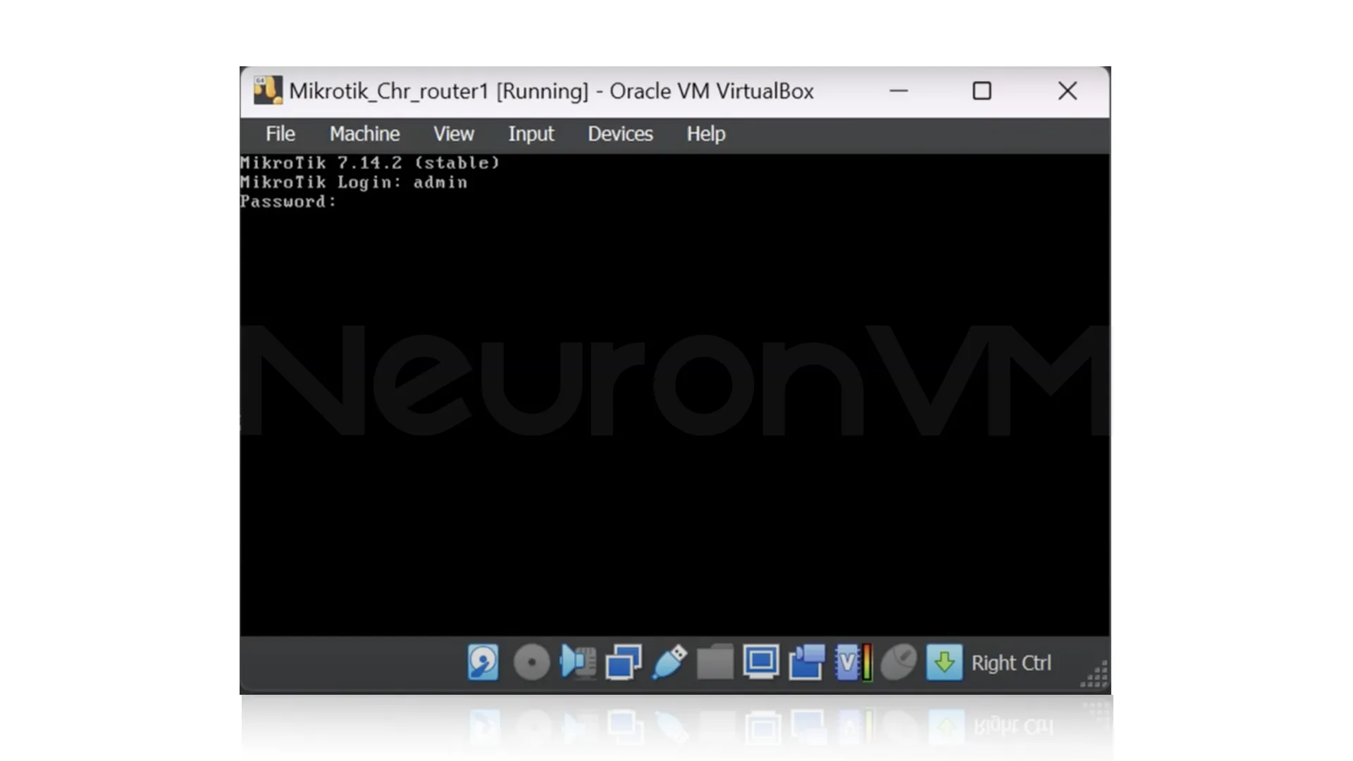 Start, The VM will begin booting up, and after a few moments, you will be prompted to log in.