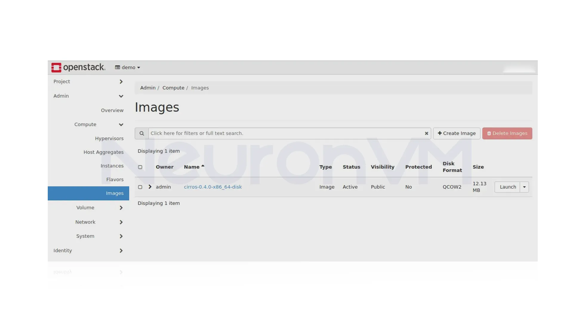 openstack image list