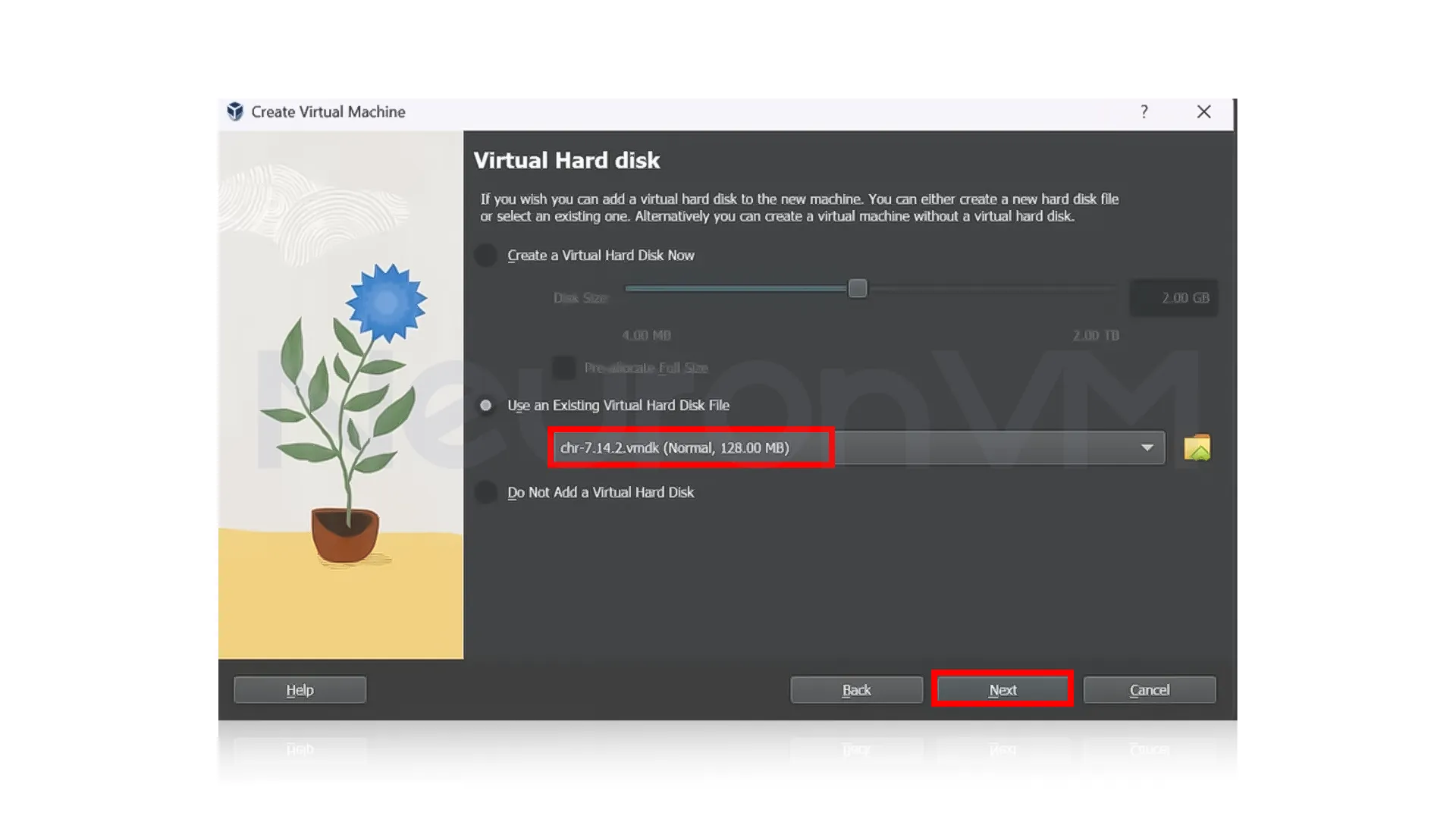 once VMDK file should be selected then click on next.