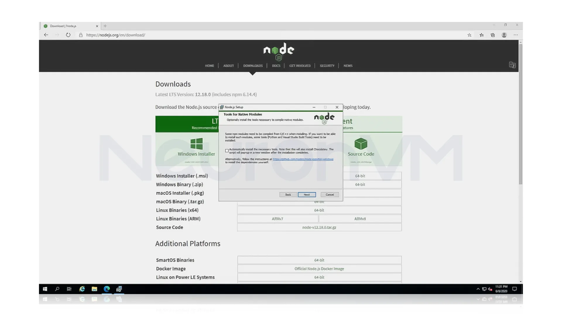 you will be asked if you want to install additional tools