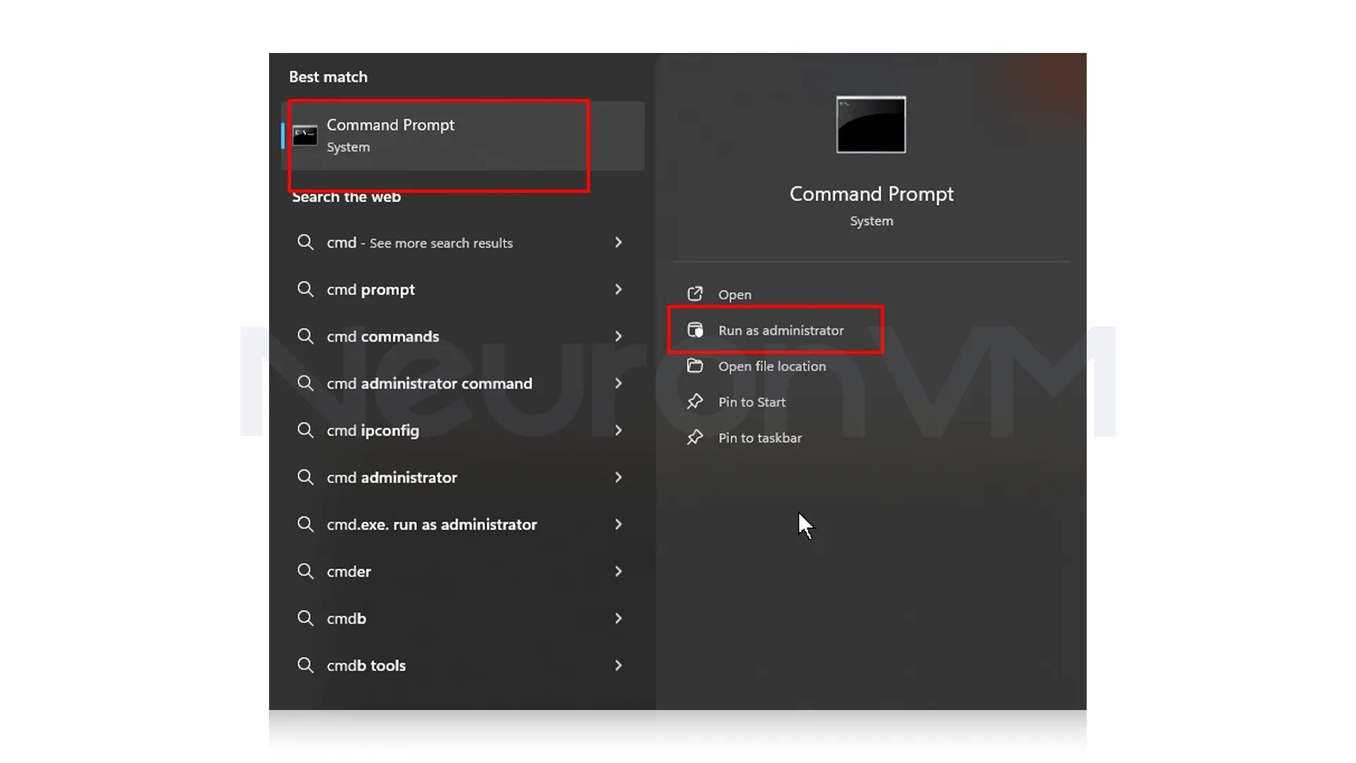 Open Command Prompt