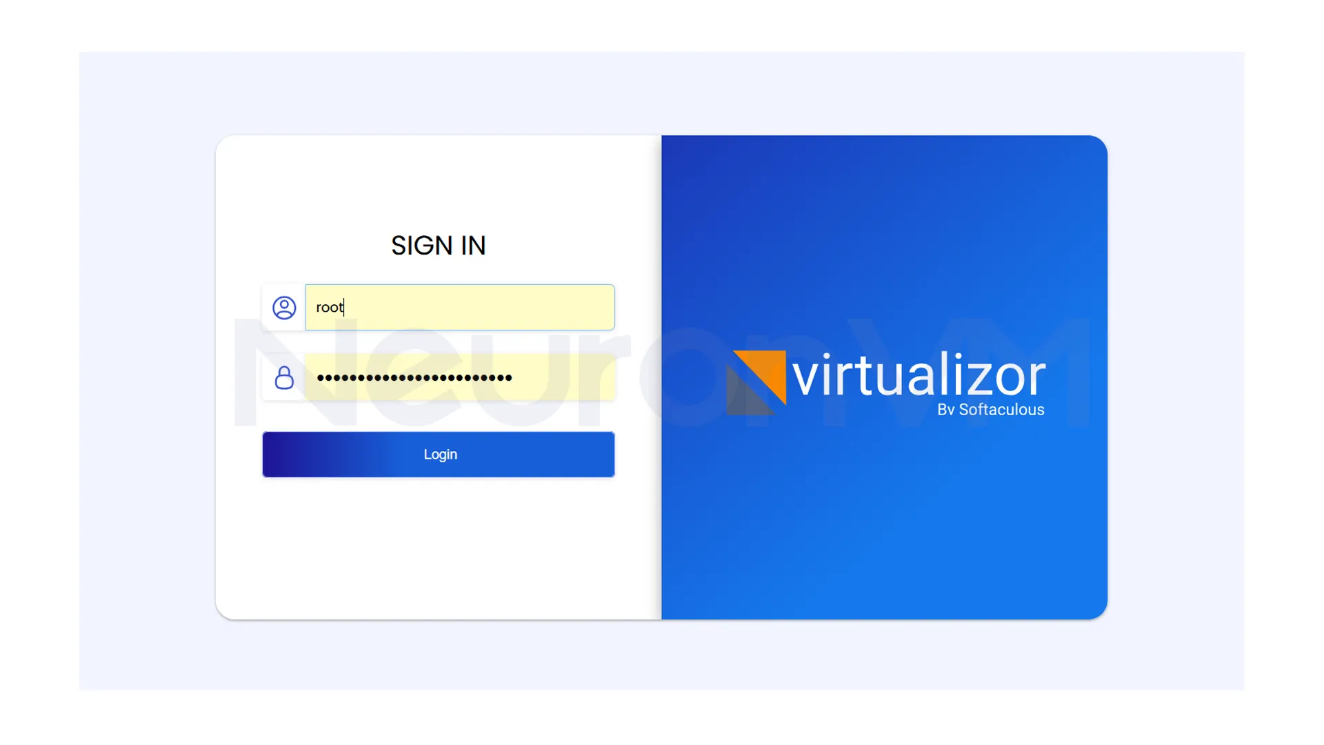 Access the Virtualizor Panel via Browser